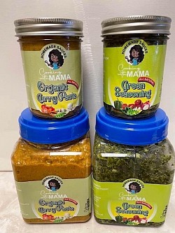 From top left to right my personal home made marinades sauces I use in my kitchen